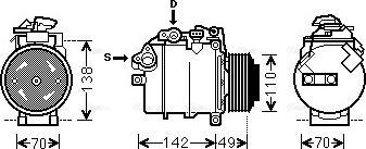 Ava Quality Cooling BWK387 - Компрессор кондиционера autosila-amz.com