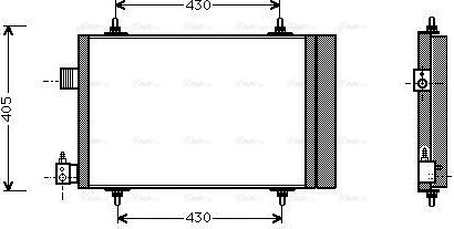 Ava Quality Cooling CN5173D - Конденсатор кондиционера autosila-amz.com