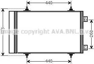 Ava Quality Cooling CN5263D - Конденсатор кондиционера autosila-amz.com