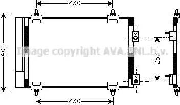 Ava Quality Cooling CN5283D - Конденсатор кондиционера autosila-amz.com