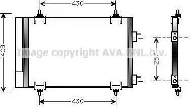 Ava Quality Cooling CN5230D - Конденсатор кондиционера autosila-amz.com