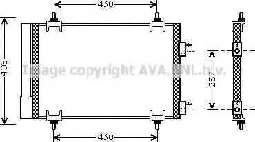 Ava Quality Cooling CN 5230 - Конденсатор кондиционера autosila-amz.com