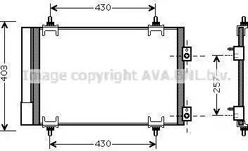 Ava Quality Cooling CN5231D - Конденсатор кондиционера autosila-amz.com