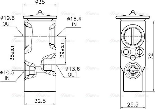 Ava Quality Cooling CN1340 - Расширительный клапан, кондиционер autosila-amz.com