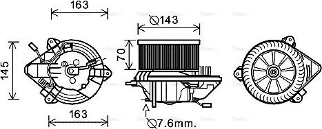 Ava Quality Cooling CN8508 - Вентилятор салона autosila-amz.com