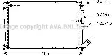 Ava Quality Cooling CN 2065 - Радиатор, охлаждение двигателя autosila-amz.com