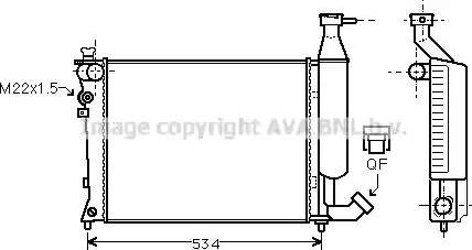 Ava Quality Cooling CN 2149 - Радиатор, охлаждение двигателя autosila-amz.com