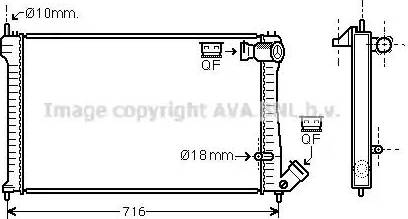 Ava Quality Cooling CN 2102 - Радиатор, охлаждение двигателя autosila-amz.com