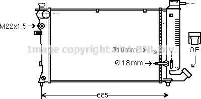 Ava Quality Cooling CN 2110 - Радиатор, охлаждение двигателя autosila-amz.com