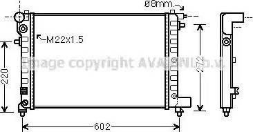 Ava Quality Cooling CN 2120 - Радиатор, охлаждение двигателя autosila-amz.com