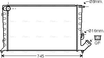 Ava Quality Cooling CN 2211 - Радиатор, охлаждение двигателя autosila-amz.com