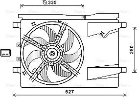 Ava Quality Cooling CN7549 - Вентилятор, охлаждение двигателя autosila-amz.com