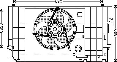 Ava Quality Cooling CN 7546 - Вентилятор, охлаждение двигателя autosila-amz.com