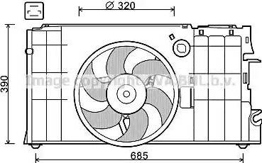 Ava Quality Cooling CN 7548 - Вентилятор, охлаждение двигателя autosila-amz.com