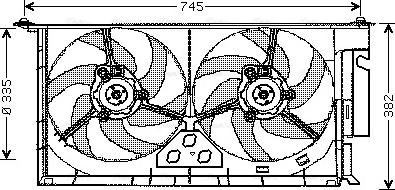 Ava Quality Cooling PE 7538 - Вентилятор, охлаждение двигателя autosila-amz.com