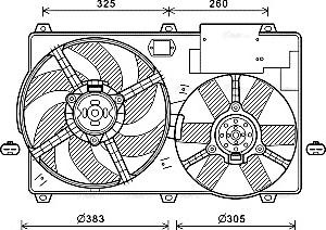 Ava Quality Cooling CN7554 - Вентилятор, охлаждение двигателя autosila-amz.com