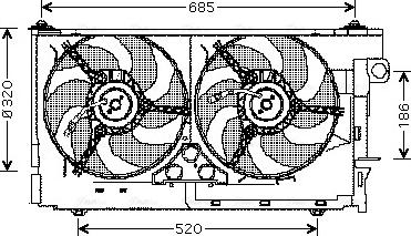 Ava Quality Cooling CN 7516 - Вентилятор, охлаждение двигателя autosila-amz.com