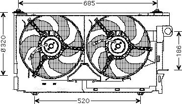 Ava Quality Cooling CN 7518 - Вентилятор, охлаждение двигателя autosila-amz.com
