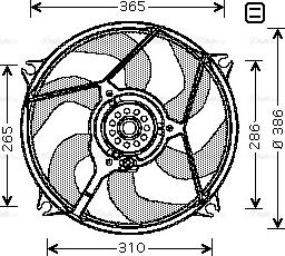 Ava Quality Cooling CN 7529 - Вентилятор, охлаждение двигателя autosila-amz.com