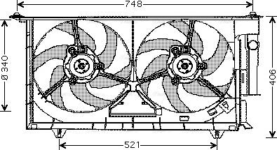 Ava Quality Cooling CN 7525 - Вентилятор, охлаждение двигателя autosila-amz.com