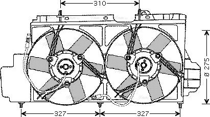 Ava Quality Cooling CN 7520 - Вентилятор, охлаждение двигателя autosila-amz.com