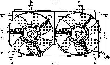 Ava Quality Cooling CN 7523 - Вентилятор, охлаждение двигателя autosila-amz.com