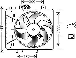 Ava Quality Cooling CN 7527 - Вентилятор, охлаждение двигателя autosila-amz.com