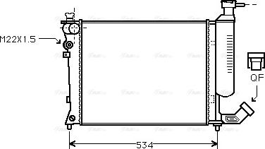 Ava Quality Cooling CNA2059 - Радиатор, охлаждение двигателя autosila-amz.com