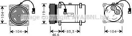 Ava Quality Cooling CNAK216 - Компрессор кондиционера autosila-amz.com