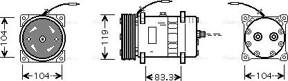 Ava Quality Cooling CN K176 - Компрессор кондиционера autosila-amz.com