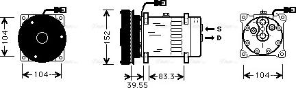 Ava Quality Cooling CPAK003 - Компрессор кондиционера autosila-amz.com