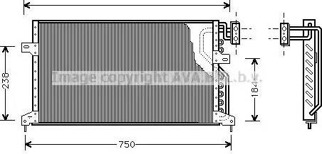 Ava Quality Cooling CR 5020 - Конденсатор кондиционера autosila-amz.com