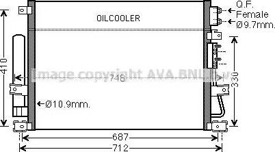 Ava Quality Cooling CR5124D - Конденсатор кондиционера autosila-amz.com