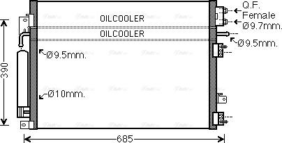 Ava Quality Cooling CR5127D - Конденсатор кондиционера autosila-amz.com