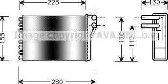 Ava Quality Cooling CR 6047 - Теплообменник, отопление салона autosila-amz.com