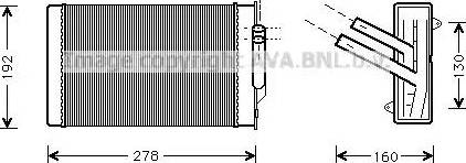 Ava Quality Cooling CR 6004 - Теплообменник, отопление салона autosila-amz.com