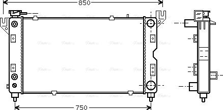 Ava Quality Cooling CR 2028 - Радиатор, охлаждение двигателя autosila-amz.com