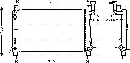 Ava Quality Cooling CR 2027 - Радиатор, охлаждение двигателя autosila-amz.com