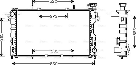 Ava Quality Cooling CR 2077 - Радиатор, охлаждение двигателя autosila-amz.com