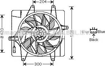 Ava Quality Cooling CR 7507 - Вентилятор, охлаждение двигателя autosila-amz.com