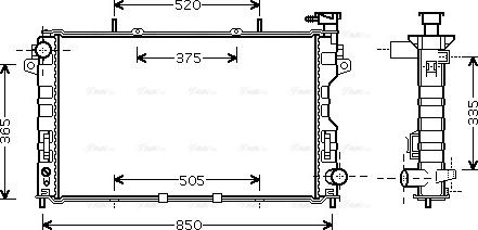 Ava Quality Cooling CRA2081 - Радиатор, охлаждение двигателя autosila-amz.com