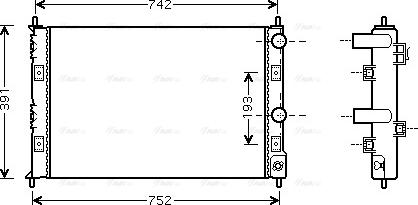 Ava Quality Cooling CRA2076 - Радиатор, охлаждение двигателя autosila-amz.com