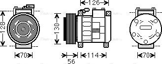 Ava Quality Cooling CRAK062 - Компрессор кондиционера autosila-amz.com