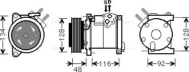 Ava Quality Cooling CRAK102 - Компрессор кондиционера autosila-amz.com