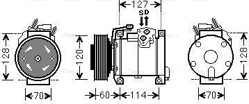 Ava Quality Cooling CRAK112 - Компрессор кондиционера autosila-amz.com