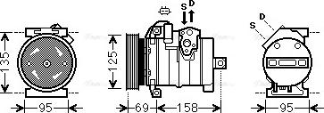 Ava Quality Cooling CRAK130 - Компрессор кондиционера autosila-amz.com