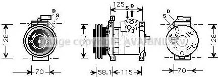 Ava Quality Cooling CR K094 - Компрессор кондиционера autosila-amz.com