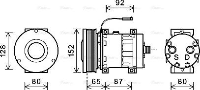 Ava Quality Cooling CSAK008 - Компрессор кондиционера autosila-amz.com