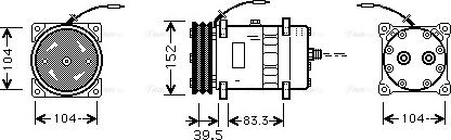 Ava Quality Cooling CSAK002 - Компрессор кондиционера autosila-amz.com