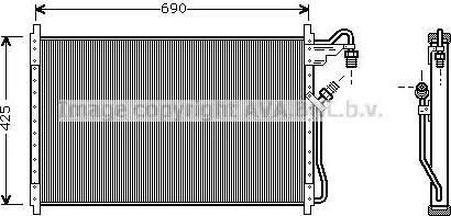 Ava Quality Cooling CT 5013 - Конденсатор кондиционера autosila-amz.com